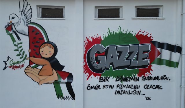 Onikişubat Belediyesi, Filistin temalı grafitilerle trafoları vicdan anıtına dönüştürdü