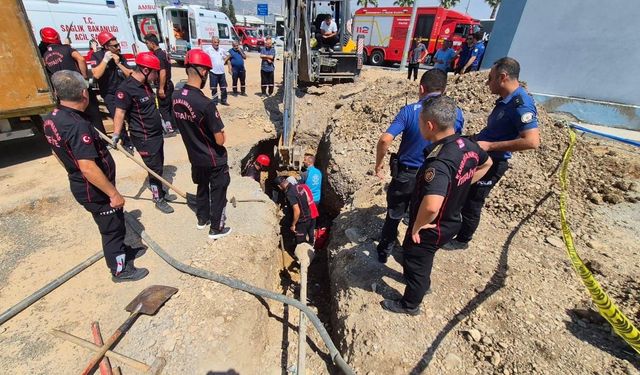 Kahramanmaraş’ta toprak altında kalan işçi yaralandı