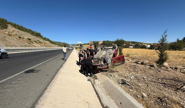 Kahramanmaraş’ta otomobil takla attı: 1 yaralı