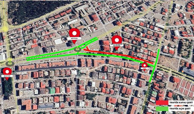 Cumhuriyet Bulvarı Kısmi Olarak Araç Trafiğine Kapatılacak!