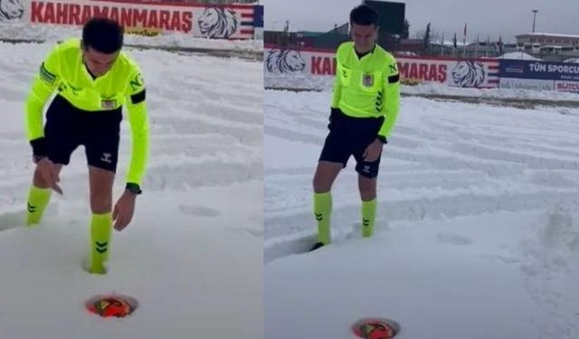 Kahramanmaraş’ta kar nedeniyle TFF 2. Lig maçı ertelendi