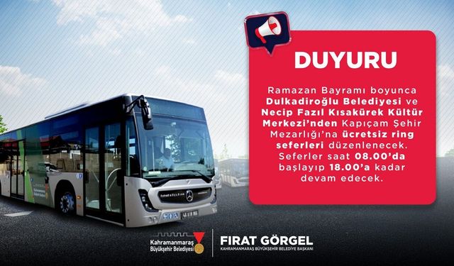 Büyükşehir’den Bayramda Şehir Merkezinden Kapıçam Mezarlığı’na Ücretsiz Toplu Taşıma