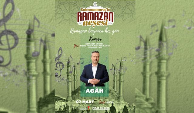 Kahramanmaraş’ta Ramazan Sokağı’nda tasavvuf ezgileri yükselecek: Agah Terzi sahne alacak