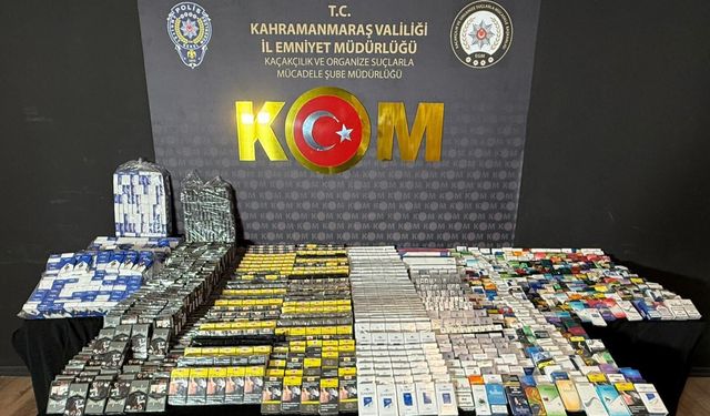 Kahramanmaraş’ta kaçak sigara ve uyuşturucu operasyonu: 1 kişi tutuklandı