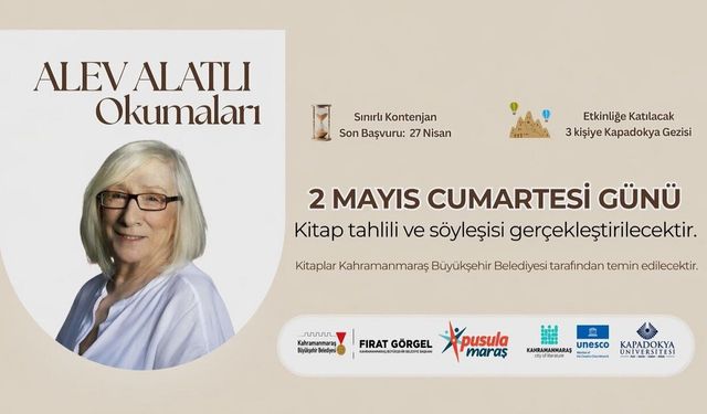 Pusula Maraş’ın Ödüllü “Alev Alatlı Okumaları” programına başvurular başladı