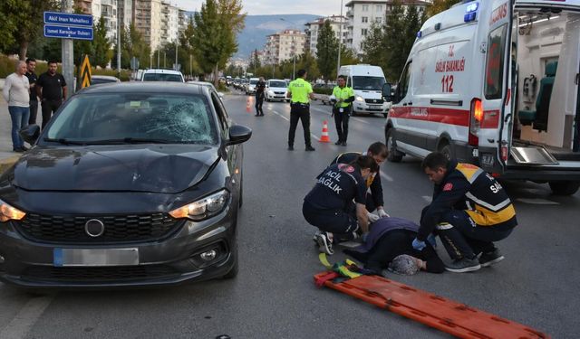 Kahramanmaraş’ta otomobilin çarptığı kadın yaralandı