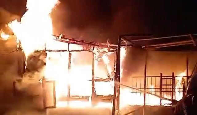 Kahramanmaraş'ta yangın felaketi: 1 ev küle döndü