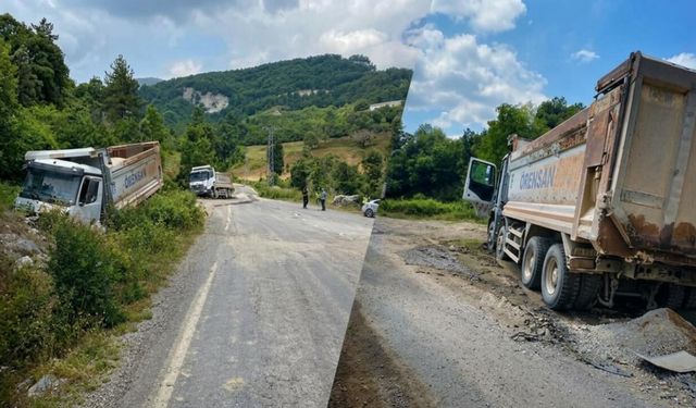 Kahramanmaraş’ta iki kamyon çarpıştı 2 yaralı