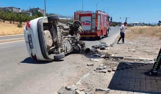 Kahramanmaraş’ta trafik kazası: Otomobil devrildi, 1 yaralı