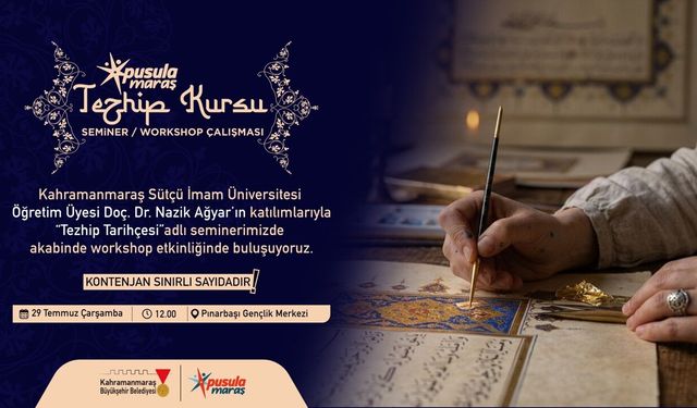 Pusula Maraş'tan gençlere geleneksel sanat atölyesi