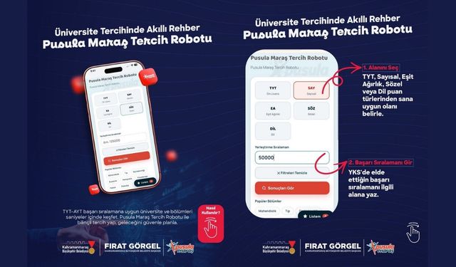 Kahramanmaraş'ta YKS adaylarına dijital destek