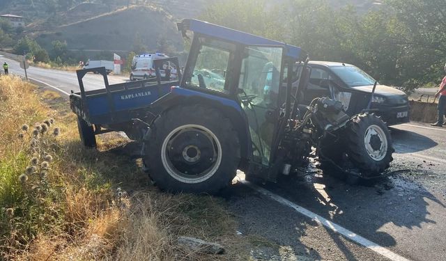 Kahramanmaraş Onikişubat'ta otomobil traktör ve araca çarptı: 3 kişi yaralandı