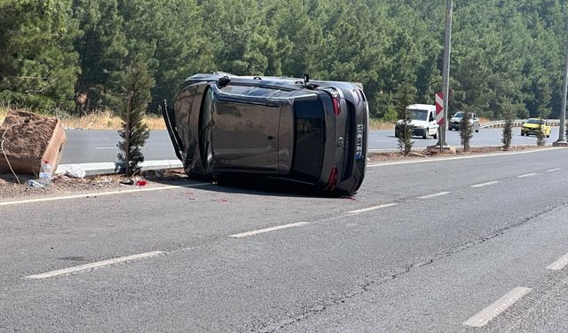 Kahramanmaraş’ta otomobil takla attı: 1 yaralı