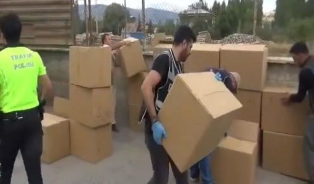 Kahramanmaraş’ta 2 milyon 62 bin 500 makaron ele geçirildi