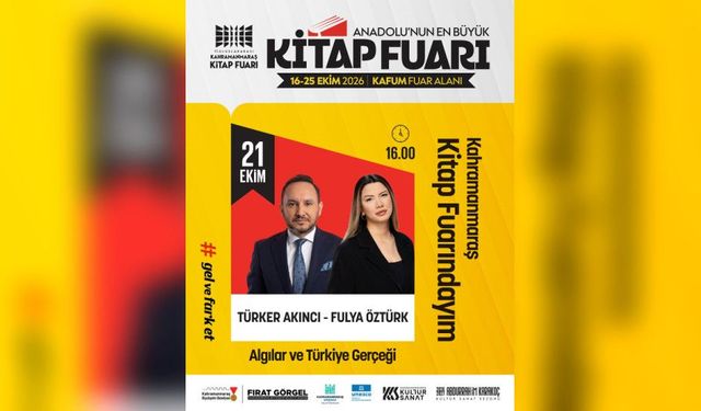 Fulya Öztürk ve Türker Akıncı Anadolu’nun En Büyük Kitap Fuarında Konuşacak