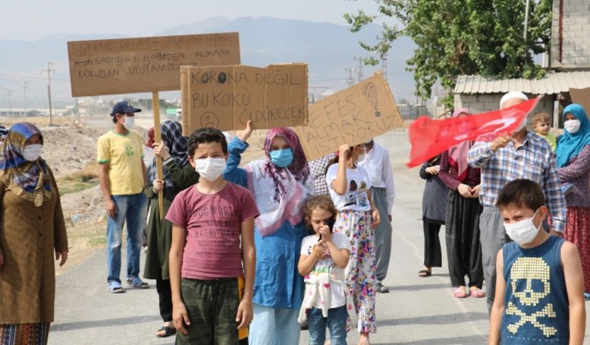 Kahramanmaraş’ta mahalle sakinleri fabrika atıklarına isyan etti