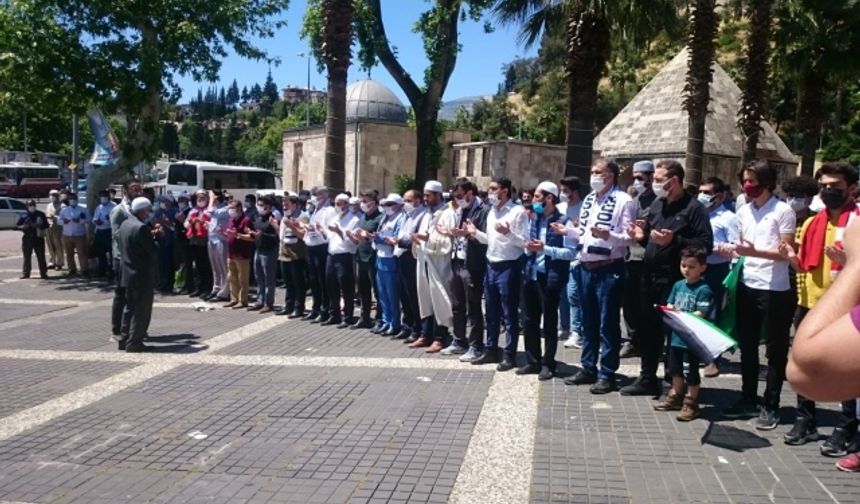 Kahramanmaraş’ta Filistin için gıyabi cenaze namazı kılındı