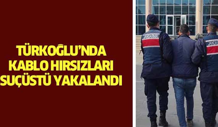 Türkoğlu’nda kablo hırsızları suçüstü yakalandı