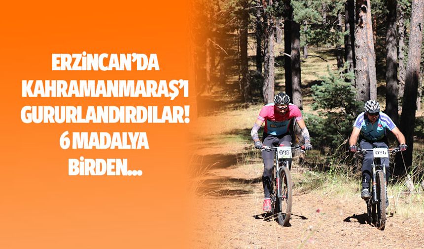 Erzincan bisiklet yarışında Kahramanmaraş'ı gururlandırdılar!