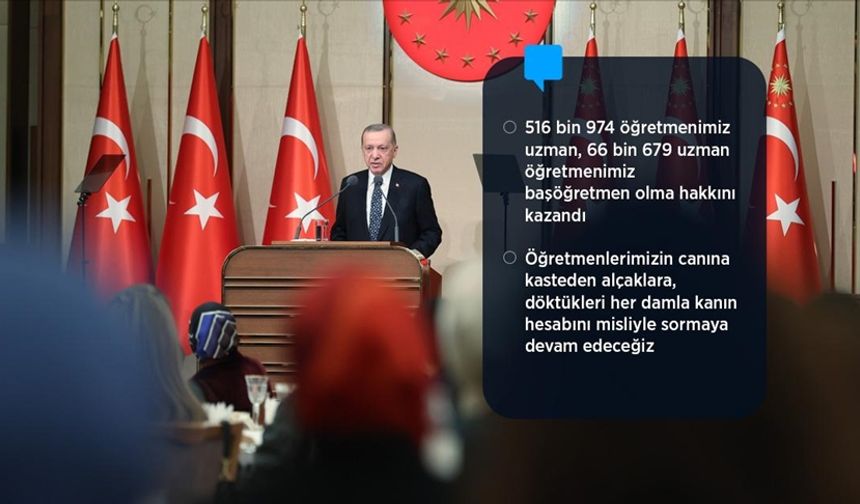 Cumhurbaşkanı Erdoğan: Öğretmenimize eli kalkanın biz her şeyini darmadağın ederiz