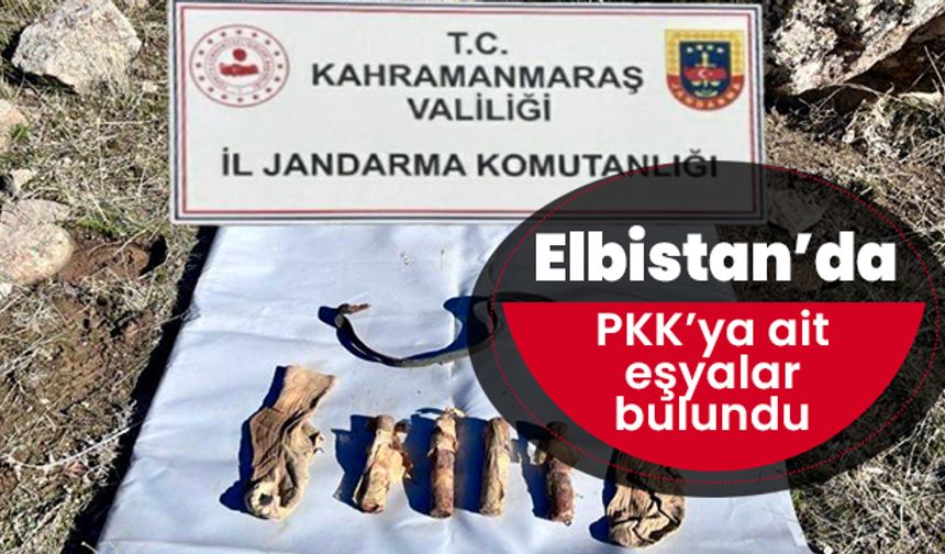 Elbistan’da PKK’ya ait eşyalar bulundu 