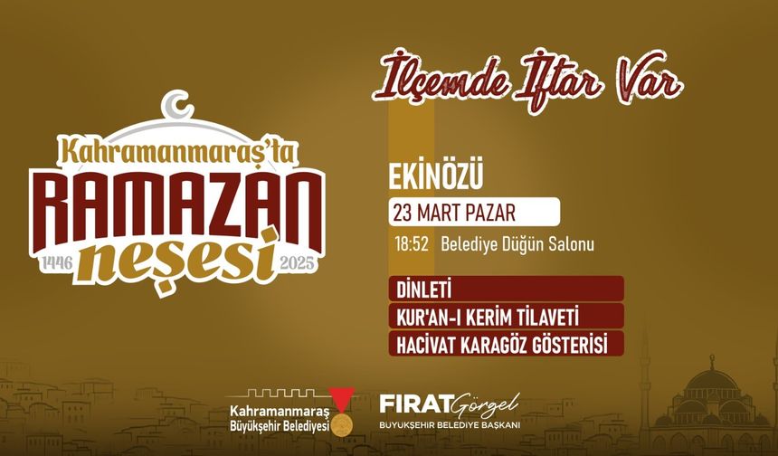 Ekinözü’nde iftar sofrası kuruluyor