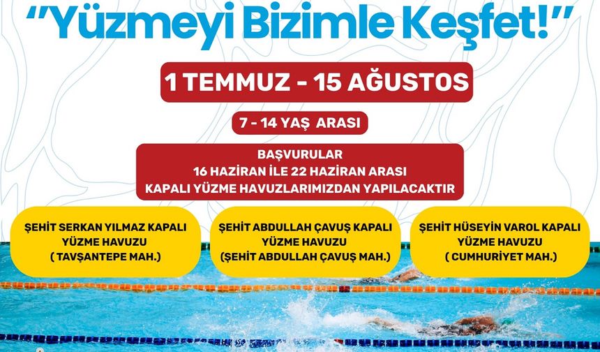 Onikişubat Belediyesi’nden 7-14 Yaş Grubu İçin Üç Tesiste Yüzme Kursu