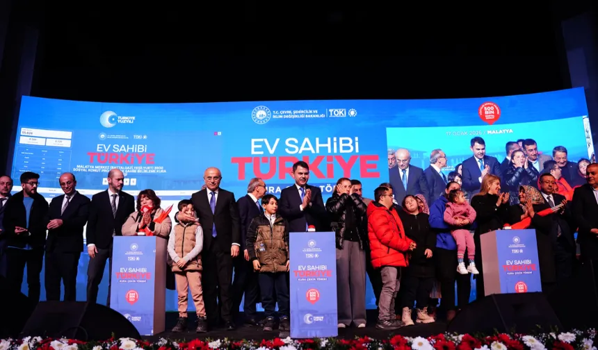 10 bin konut için kuralar çekildi