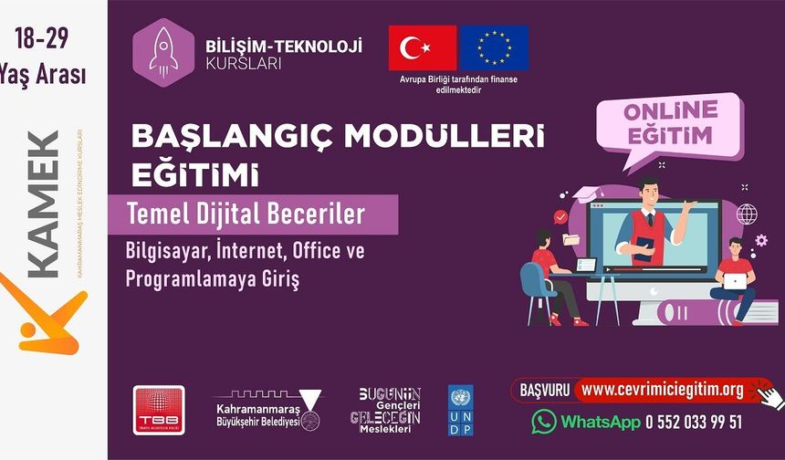 KAMEK’ten 18-29 yaş arasına dijital eğitim fırsatı