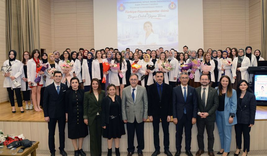 KSÜ’de Fizyoterapist adayları beyaz önlüklerini giydi