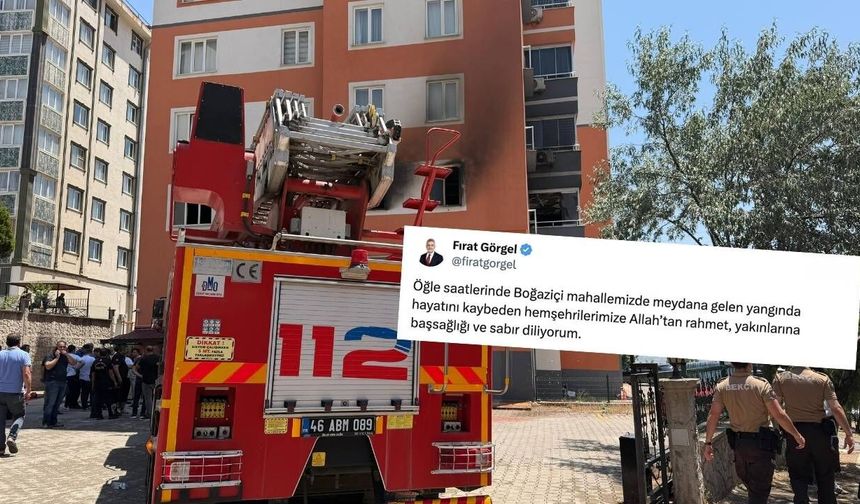Başkan Görgel'den Boğaziçi yangını için taziye