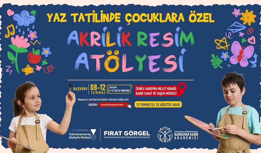 Kahramanmaraş’ta minik sanatseverler için resim atölyesi başlıyor