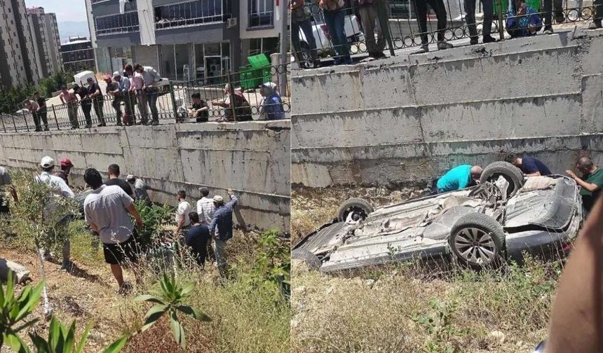 Kahramanmaraş’ta feci kaza: Bariyerleri aşıp uçuruma yuvarlandı