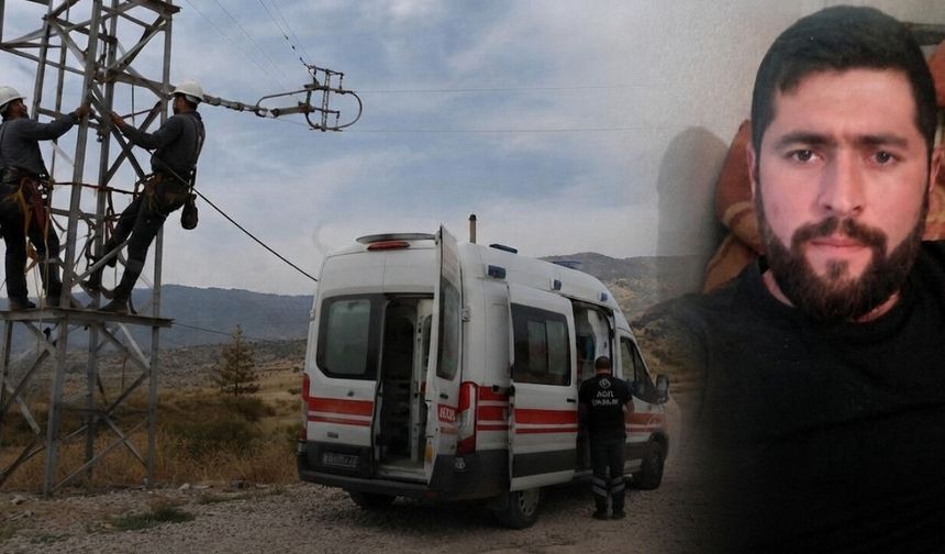 Kahramanmaraş Andırın'da acı iş kazası: Yüksek gerilim hattına kapılan işçi öldüğan hayatını kaybetti