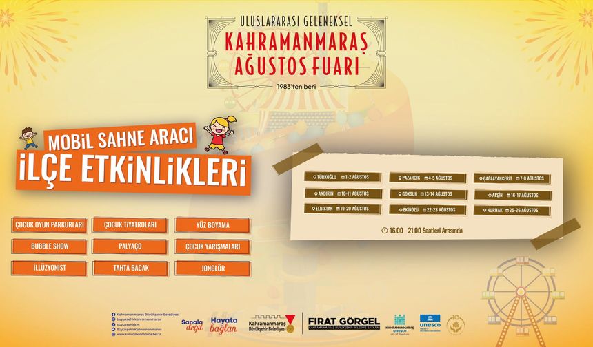 Geleneksel Ağustos Fuarı'nın çocuk etkinlikleri ilçelere taşınıyor