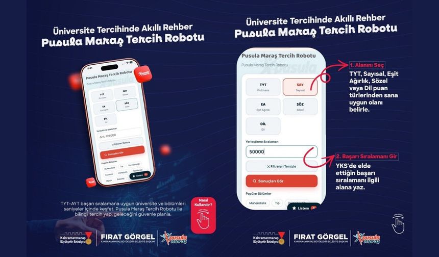 Kahramanmaraş'ta YKS adaylarına dijital destek