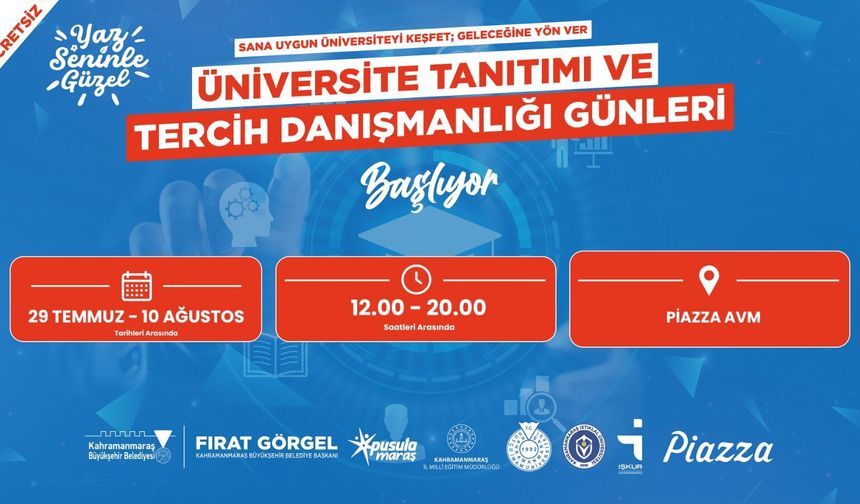Kahramanmaraş'ta gençlere üniversite tercih rehberliği desteği