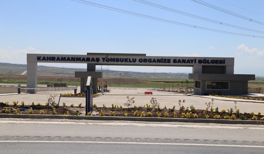Kahramanmaraş Tomsuklu OSB'de 12 sanayi parseli yatırımcılara tahsis edilecek