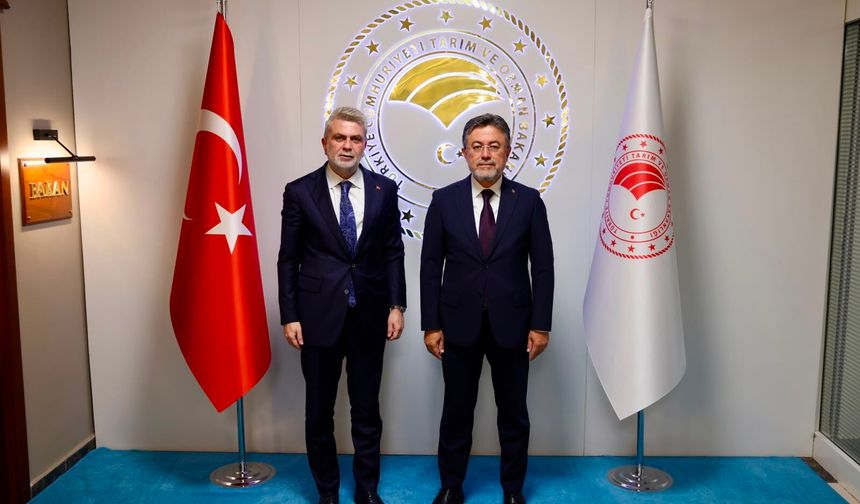 Başkan Fırat Görgel Tarım ve Orman Bakanı İbrahim Yumaklı'yı ziyaret etti
