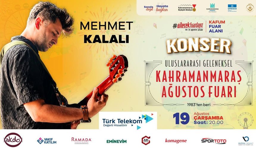 Kahramanmaraş Fuarı'nda Mehmet Kalalı konseri