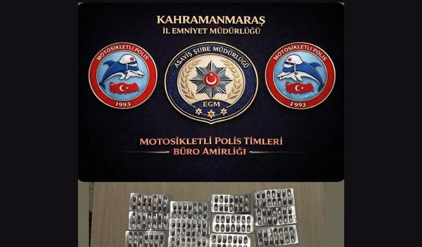 Kahramanmaraş’ta Yunus ekiplerinin dikkati 790 sentetik hap ele verdi