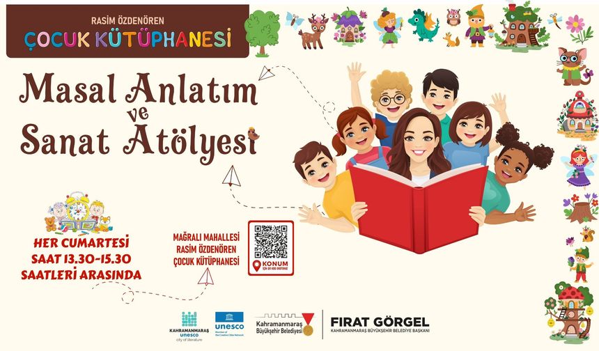 Büyükşehir’in Masal Anlatım ve Sanat Atölyesi Minikleri Bekliyor
