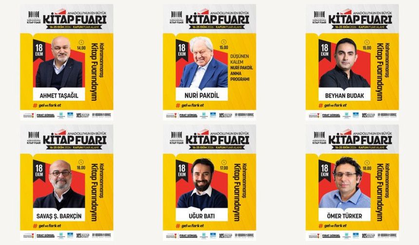Anadolu’nun En Büyük Kitap Fuarı’nda Pazar Günü de Edebiyat Şöleni Yaşanacak