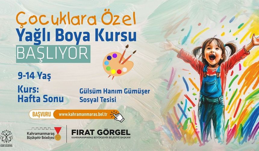 Büyükşehir’den Çocuklara Özel Yağlı Boya Kursu