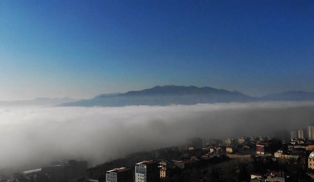 Kahramanmaraş'ta seyirlik sis manzaraları