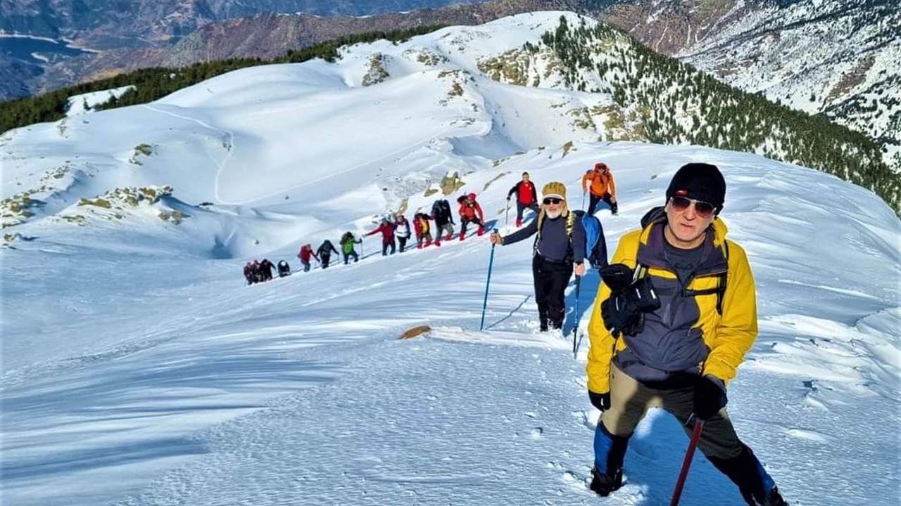 Kahramanmaraş'ta dağcılar Uludaz Dağı'na tırmandı!