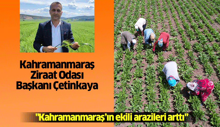 Mehmet Çetinkaya, ‘Kahramanmaraş’ın ekili arazileri arttı’