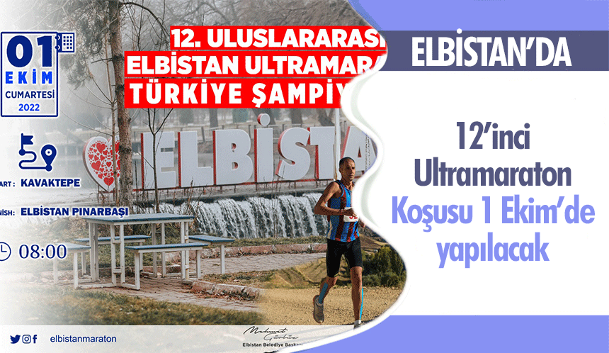 Elbistan’da 12’inci Ultramaraton Koşusu 1 Ekim’de yapılacak