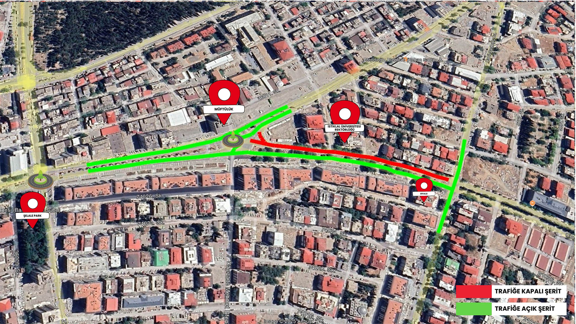 Cumhuriyet Bulvarı Kısmi Olarak Araç Trafiğine Kapatılacak!