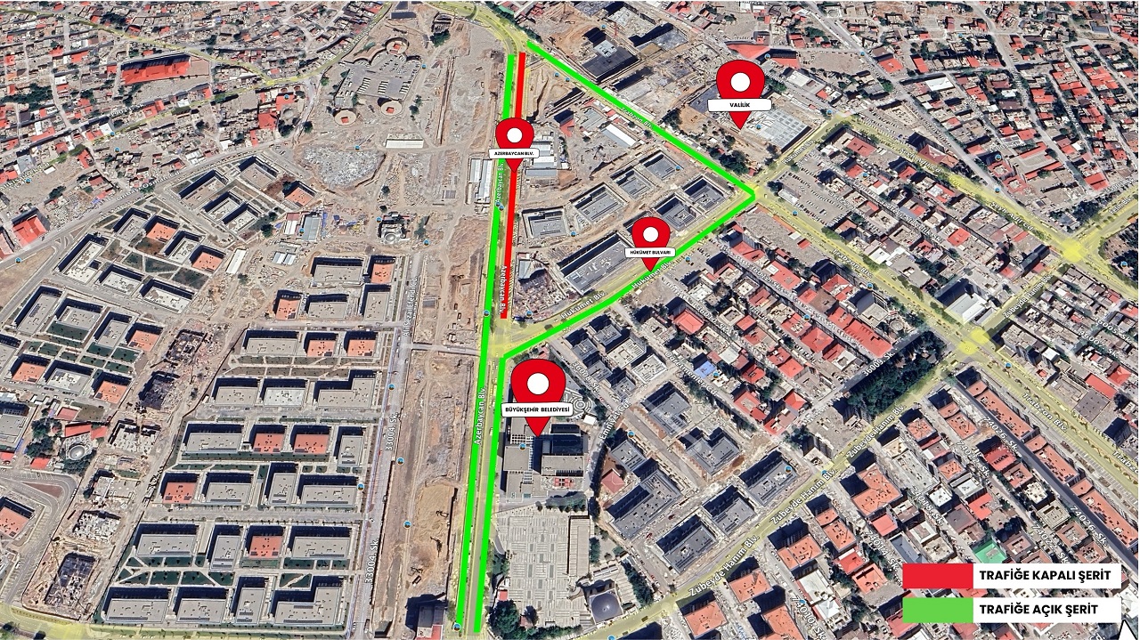 Azerbaycan Bulvarı’nda Gece Saatlerinde Geçici Trafik Düzenlemesi!